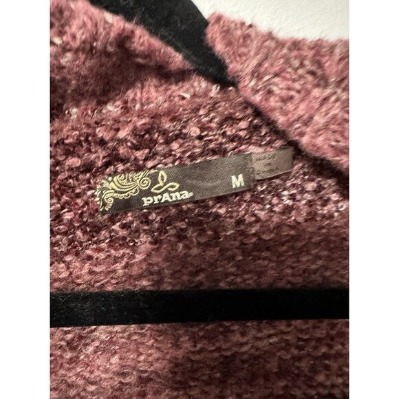 Prana Rhonda Duster Cardigan Long Sweater Size M Fuzzy Marled Wool Blend - Picture 2 of 4